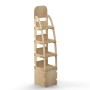 Rustic Shop Shelving Display 4 Tier with Lip DUBAI