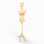 Wooden Female Body Form on Stand Cat Head no arms