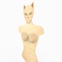 Wooden Female Body Form on Stand Cat Head no arms