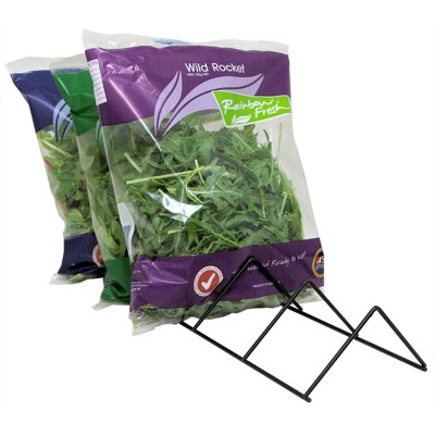 Pre-packaged salad bag holder