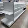 Low Base Double Sided Pegboard Gondola White