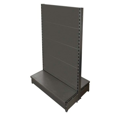 Low Base Double Sided Flat Back Gondola Black/Hammertone