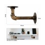 DIY 4PCS Pipe Floating Shelf Bracket Bronze