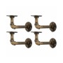 DIY 4PCS Pipe Floating Shelf Bracket Bronze