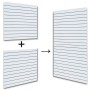 Slatwall Panel Snow White with White inserts 1200x1200 PAIR