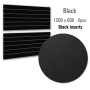 Slatwall Panel Black with Black Inserts 1200x600 PAIR