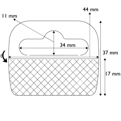 Hang Tabs in Pad Euro, pack of 500pcs