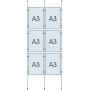 Cable Display Kit 6x A3 Sign Holder Portrait