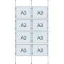 Cable Display Kit 8x A3 Sign Holder Landscape