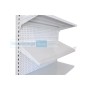 Metal Gondola Shelf with 2 Brackets White