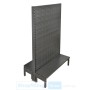 Double Sided Pegboard Gondola Black/Hammertone