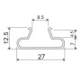 Aluminum T Extrusion for Slat Panel 2400 mm