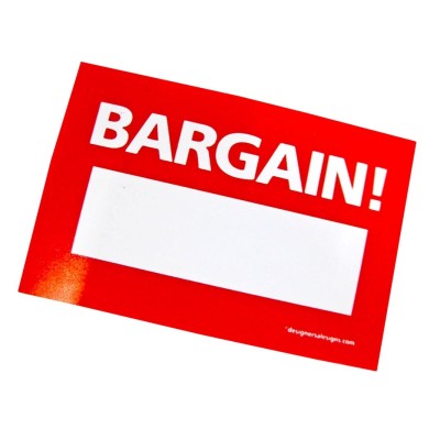 "BARGAIN" Stickers - 100 per roll 