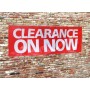 "CLEARANCE ON NOW" - PVC Sale Banner (incl. ropes)