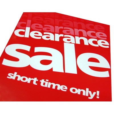 "Clearance Sale" - Signs / Posters - 4 pack 