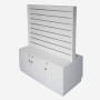 Slat Panel Middle Gondola with Storage White