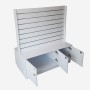 Slat Panel Middle Gondola with Storage White