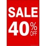 "SALE 40% OFF" - Sign Cards - 5 Pack 