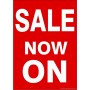 "SALE NOW ON"  - Sign Cards A4 - 5 Pack 