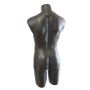 Male Plastic Torso with Base Black