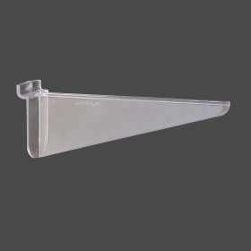 Clear Polycarbonate 12 Slatwall Shelf Bracket w/Suction Cups