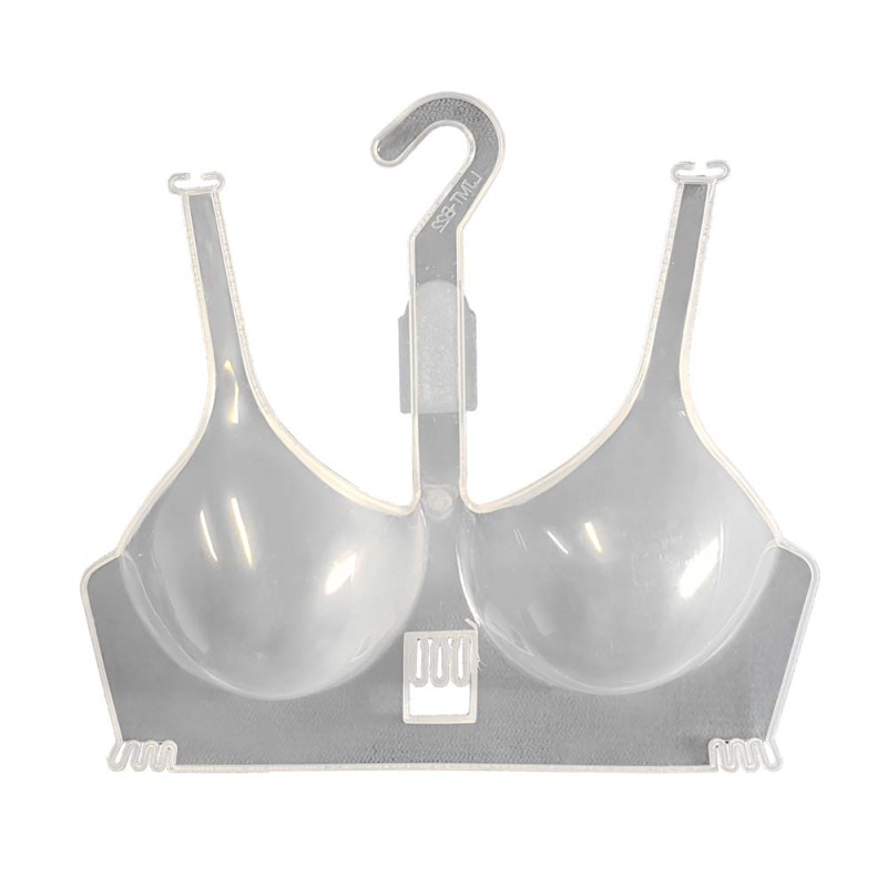 Lingerie Hanger Display Clear Plastic Hanging Bra Form Bikini 4 PC