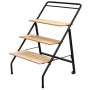 3-Tier trolley with wooden shelves