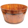 Grocery Display Wood Barrel 