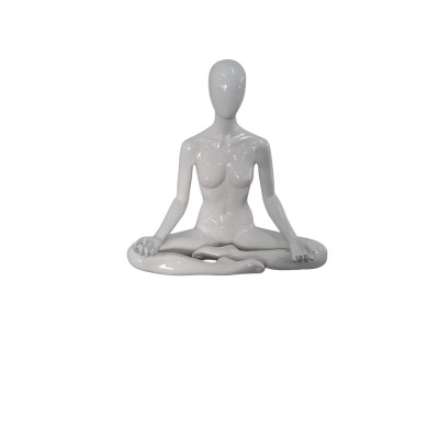 Mannequin femme SPORT gris assis yoga lotus FN-2201