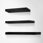 3 Piece Floating Honeycomb Board Wall Shelves - Black