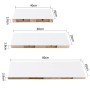 3 Piece Floating Honeycomb Board Wall Shelves 