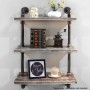 DIY Industrial Pipe Shelves 3 Tiers