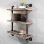 DIY Industrial Pipe Shelves 3 Tiers