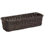 Grocery Display Rectangular Wicker Basket Narrow