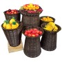 Round Wicker Basket Display