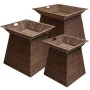 Square Wicker Basket Display Stand