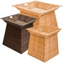 Square Wicker Basket Display Stand