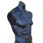 Male Plastic Torso with Base Black