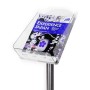 Angled A4 Brochure Holder Attachment For Barrier Pole