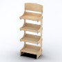 Rustic Shop Shelving Display SYDNEY 4 Tier with Lip