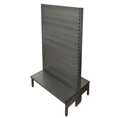 Double Sided Pegboard Gondola Black/Hammertone