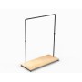 MARIO Single Clothes Rack with Shelf Black