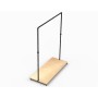 MARIO Single Clothes Rack with Shelf Black