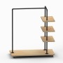 MARIO Stepped Clothes Rack Type C -  Black