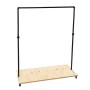 MARIO Single Clothes Rack with Shelf Black