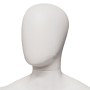 Premium Male Mannequin M22 White Matt - Egg Face