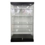 Frameless Glass Showcase Display Black With 3 LED down lights