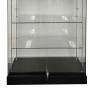 Frameless Glass Showcase Display Black With 3 LED down lights